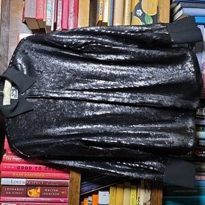 Future Collective Oversized Sequined Button Down, Size XS